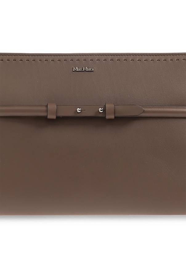 DT★Max Mara★archetipo レザークラッチバッグ Max Mara ARCHETIPO5 Leather Archetipo clutch with wristband